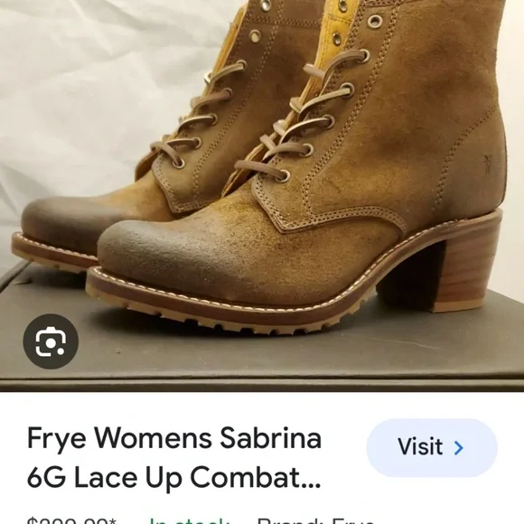 Frye Tan Leather Lace Up Boots - Picture 5 of 7
